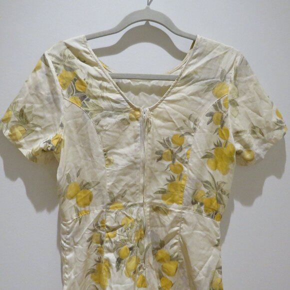 SAMANTHA PLEET Park Romper Citrus Print Silk Coquette Quirky Abstract Ethereal - Picture 11 of 16